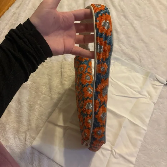 STAUD Vibrant Orange and Blue Shoulder Bag - Picture 7 of 7